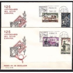 España Spain 2232/35 1975 125 Aniversario del Sello Español SPD Sobre Primer Día España Spain 2232/35 1975 125 Aniversario del Sello Español SPD Sobre Primer Día