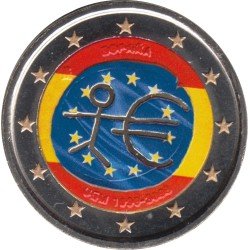 España 2009 2 € euros conmemorativos Color  X Aniv EMU Unión Económica  Monetaria 