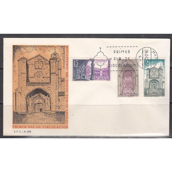 España Spain 2111/13 1972 Monasterio De Santo Tomás Ávila SPD Sobre Primer Día 