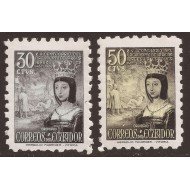 Ecuador 578/79 1954 Isabel la católica Reina MNH