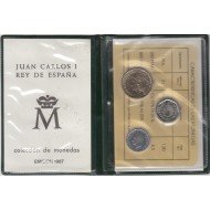 España Spain Cartera Oficial Pesetas 1987 Juan Carlos  I FNMT