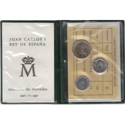España Spain Cartera Oficial Pesetas 1987 Juan Carlos I FNMT España Spain Cartera Oficial Pesetas 1987 Juan Carlos I FNMT