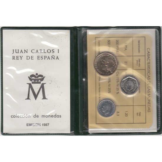 España Spain Cartera Oficial Pesetas 1987 Juan Carlos I FNMT España Spain Cartera Oficial Pesetas 1987 Juan Carlos I FNMT