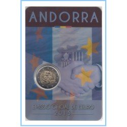 Andorra 2015 Cartera Oficial Coin Card Moneda  2 € conmemorativa Av acuerdo UE 