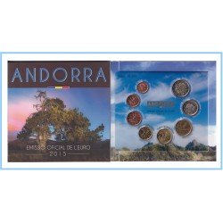 Andorra 2015 Cartera Oficial Euros € Valores de Andorra Tirada 40.000