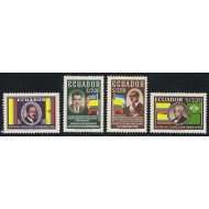 Ecuador 637/40 1958 Santamaría Nixon Villeda Maceda MNH Ecuador 637/40 1958 Santamaría Nixon Villeda Maceda MNH