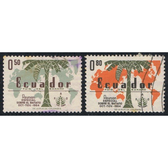 Ecuador 720/21 1964 Reunión especial Banano Usados