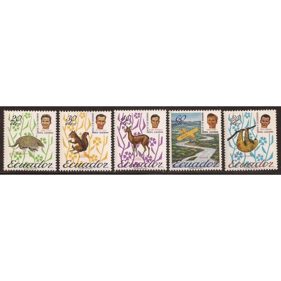 Ecuador 729/33 1965 Fauna Misioneros americanos Eliot MNH Ecuador 729/33 1965 Fauna Misioneros americanos Eliot MNH