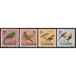 Ecuador 748/51 1966 pájaros bird Quetzal Tangara Pygargue Usados