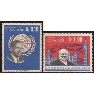 Ecuador 757/58 1967 Churchill Dag Hammarskjöld MNH