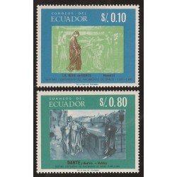 Ecuador 760/61 1967 Dante Pintura Picture MH