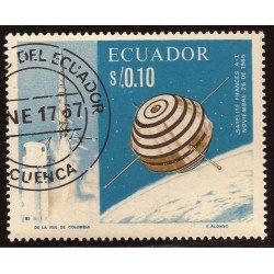 Ecuador 762 1967 Cooperación espacial Franco Americana Satélite A-1 Usado