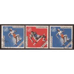Ecuador 766/68 1967 Juegos oliímpicos Mexico Olimpic games  Fútbol Football Usad