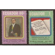 Ecuador 806/07 1968 Gobernador Arosemena Gómez MNH Ecuador 806/07 1968 Gobernador Arosemena Gómez MNH