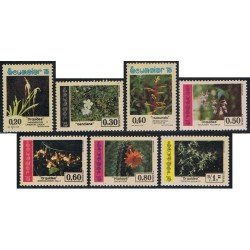 Ecuador 937/43 1975 Flora Genciana Bromeliaceae Pitaya MNH 