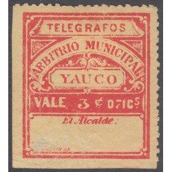 Puerto Rico Telégrafos Municipales YAUCO  nº 57 1888 MH