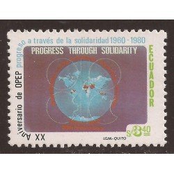 Ecuador 1004 1980 OPEP Petróleo Mapa Map MNH Ecuador 1004 1980 OPEP Petróleo Mapa Map MNH