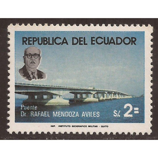 Ecuador 1017 1981 Puente Bridge Doctor rafel Mendoza Aviles MNH 