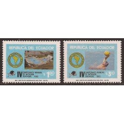Ecuador 1026/27 Campeonato mundo Natación swimming Waterpolo Fish MNH Ecuador 1026/27 Campeonato mundo Natación swimming Waterpolo Fish MNH