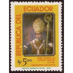 Ecuador 1061 1984 Centº Nacimiento José Maria de Yerovi Religion MNH
