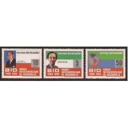 Ecuador 1111/13 1986 BID Banco Interamericano Desarrollo MNH