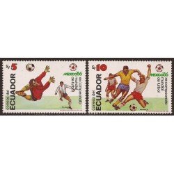 Ecuador 1120/21 1986 Mexico 86 Fútbol Football MNH