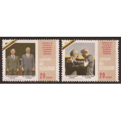 Ecuador 1122/23 1986 Presidentes Colombia y Ecuador Betancourt Febres MNH