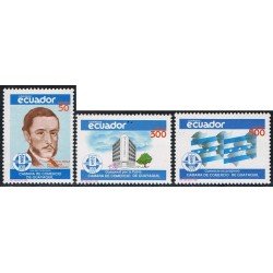 Ecuador 1177/79 1989 Cº Cámara Comercio Guayaquil  Roca Molestina MNH 