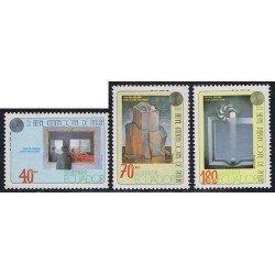Ecuador 1180/82 1989 2ª Bienal Pintura en Cuenca Painting MNH 