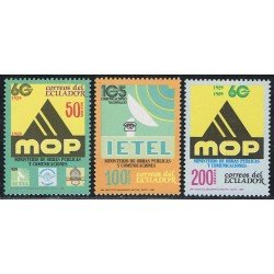 Ecuador 1183/85 1989 60Aniv. Ministerio Trabajos públicos y Comunicaciones MNH 