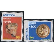 Ecuador 1195/96 1990 Upaep Arte precolombino MNH Ecuador 1195/96 1990 Upaep Arte precolombino MNH
