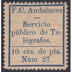 España Spain Telégrafos Particulares 6 1883 Ferrocarriles Andaluces MH
