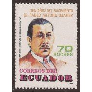 Ecuador 1227 1991 Cº Nacimiento Pablo Arturo Suárez MNH