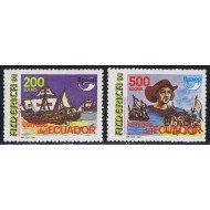 Ecuador 1231/32 1991 UPAEP Colon Columbus Carabela barco MNH 