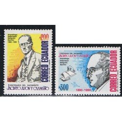 Ecuador 1235/36 1991 Cº Nacimiento Jacinto Jijon y Coamano MNH 