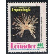 Ecuador 1254 1992 Arqueología archeology Precolombina Mask Máscara MNH Ecuador 1254 1992 Arqueología archeology Precolombina Mask Máscara MNH