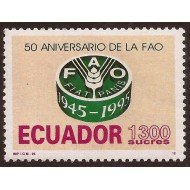 Ecuador 1337A 1995 50 Aniversario FAO trigo wheat MNH Ecuador 1337A 1995 50 Aniversario FAO trigo wheat MNH