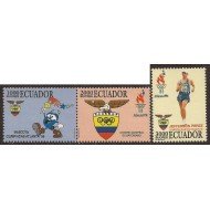 Ecuador 1354/56 1996 Juegos Olímpicos  Olympic Games Atlanta Jefferson Perez MNH