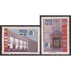 Ecuador 1366/67 1996 50 Aniv. Universidad católica de Quito PUCE MNH