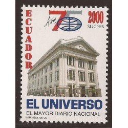 Ecuador 1369 1996 75 Aniversario Diario El Nacional Newspaper MNH 