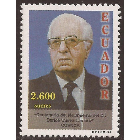 Ecuacador 1423 1999 Cº Nacimiento Dr.Carlos Cueva Tamariz MNH
