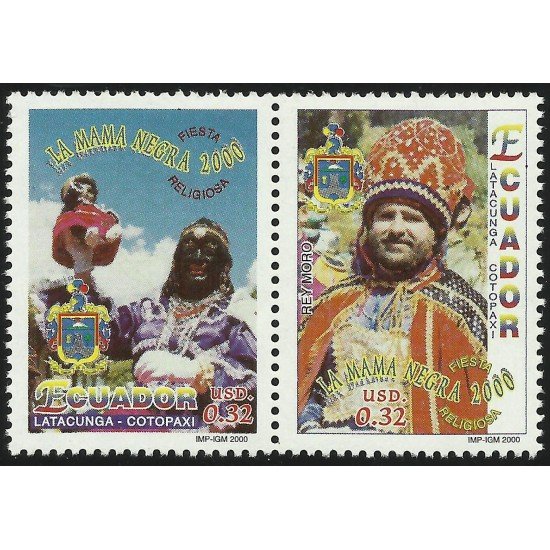 Ecuador 1525/26 2000 Fiesta Religiosa La Mama Negra Religión MNH 