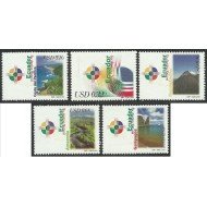 Ecuador 1554/58 2001 Galápagos Amazonia Región Andina Pacífico MNH Ecuador 1554/58 2001 Galápagos Amazonia Región Andina Pacífico MNH