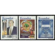 Ecuador 1627/29 2002 DR. NIcolás Leoz Presidente CSF Fútbol Football MNH Ecuador 1627/29 2002 DR. NIcolás Leoz Presidente CSF Fútbol Football MNH