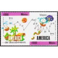 México 1400/01 1991 América UPAEP Descubrimiento MNH