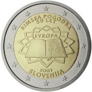 Eslovenia 2007 2 € euros conmemorativos 50º Aniversario Tratado de Roma Eslovenia 2007 2 € euros conmemorativos 50º Aniversario Tratado de Roma