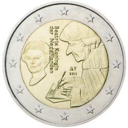 Holanda 2011 2 € euros conmemorativos Erasmo de Roterdam Elogio de la locura 