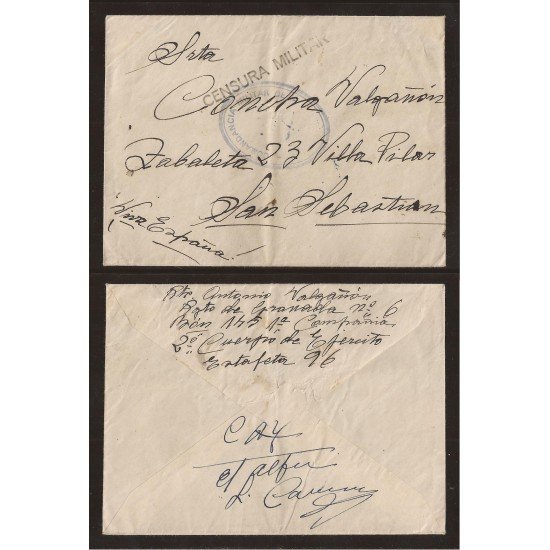 <div><strong>España Carta Granada San Sebastián Franquicia Comandancia</strong></div>