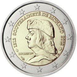 Mónaco 2012 2 € euros conmemorativos Lucien I Grimaldi