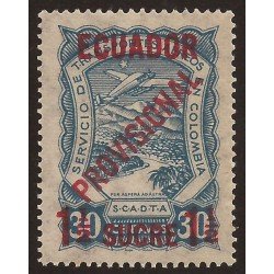 Ecuador A- 4 1928 Aéreo Avión Provisional MNH